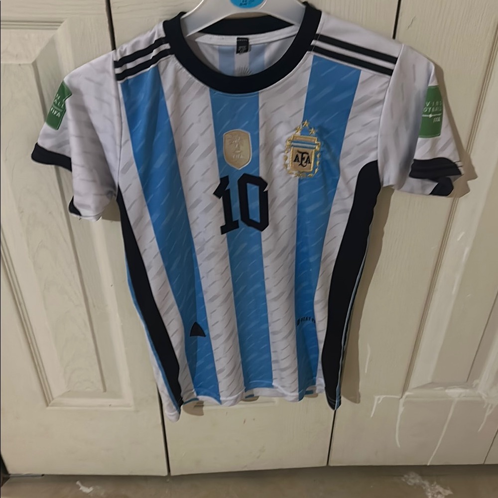 Argentina Soccer Jersey Blue White